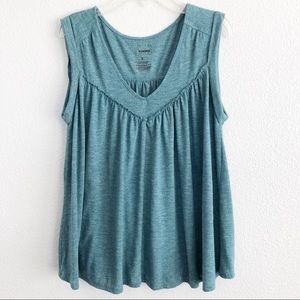 Sonoma Teal V-neck Flowy Top. Sz Small.